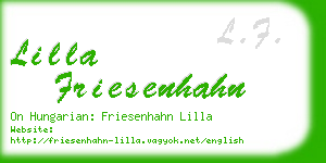 lilla friesenhahn business card